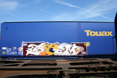 Graffiti Train - Photo by Aetherdog96 - Freight, Stem, GRS