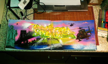 Graffiti Sketch - Photo by Aggrobat183 - b.book, blackbook, grave (2015)