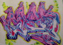 Graffiti Sketch in Centralia - Photo by AiR620In - ksmade (2014)