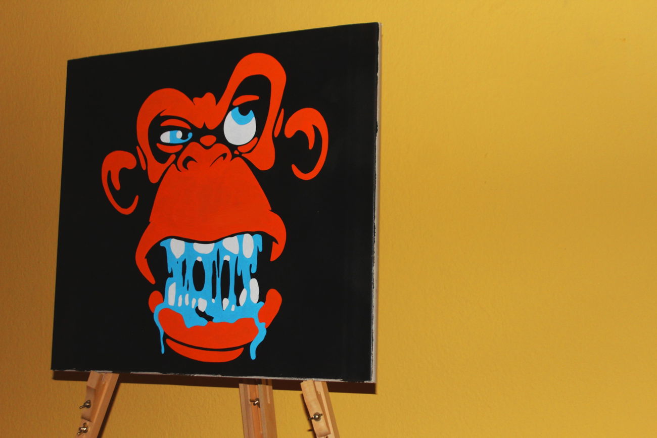 Graffiti Artwork - Photo by AiTER1 - Monkey, Canvas, Ape (2016)