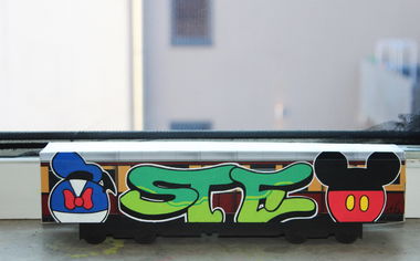 Graffiti Wall - Photo by AiTER1 - Train, Pappe, Zug (2016)