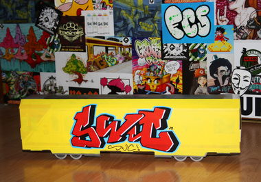 Graffiti Train - Photo by AiTER1 - Train, Pappe, Zug (2017)