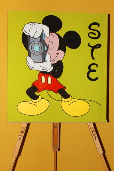 Graffiti Artwork - Photo by AiTER1 - Mickey, Canvas, Marker (2016)