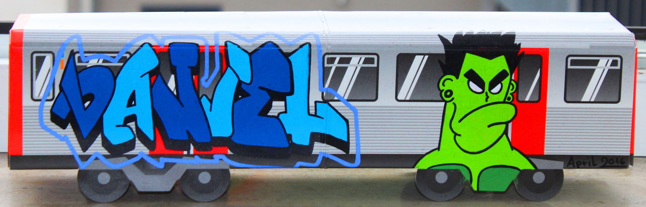 Graffiti Train - Photo by AiTER1 - Daniel, Train, Pappe (2016)