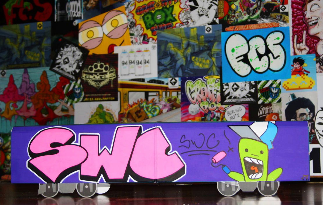 Graffiti Train - Photo by AiTER1 - Train, Pappe, Zug (2017)