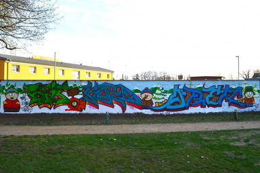 Graffiti Wall in Cottbus - Photo by AiveOne - LWS, BHM, Seif (2013)