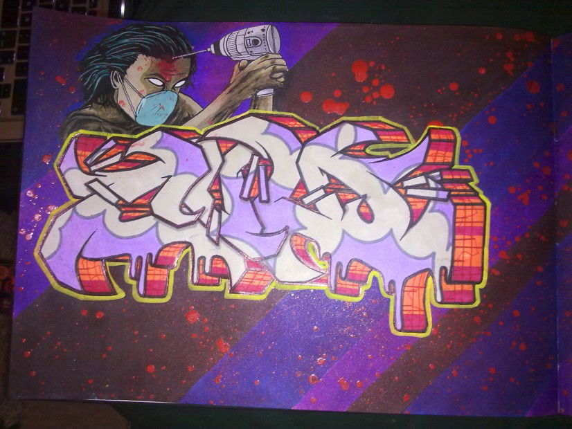 Graffiti Sketch - Photo by AiveOne - LWS, Aive, Culo (2013)