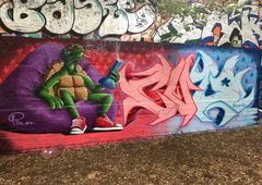 Graffiti Wall - Photo by AiveOne - HRB, Culo, Pita
