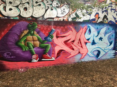 Graffiti Wall - Photo by AiveOne - HRB, Culo, Pita