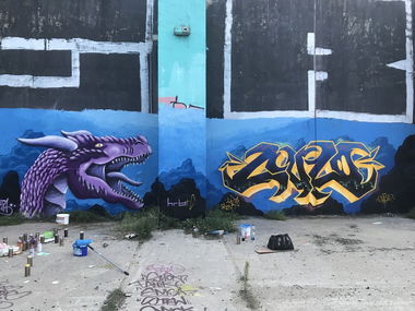 Graffiti Wall - Photo by AiveOne - hrbplusc, Pita, Culo (2022)
