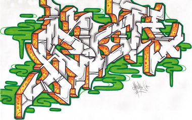 Graffiti Sketch in Radom - Photo by Akord872 - AKOR (2013)