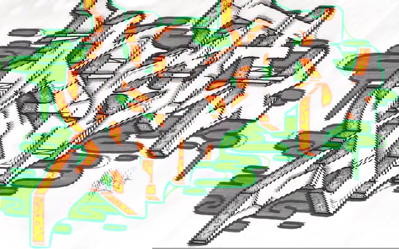 Graffiti Sketch in Radom - Photo by Akord872 - AKOR (2013)