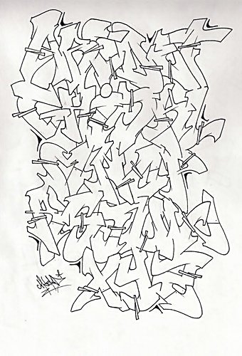 Graffiti Sketch in Radom - Photo by Akord872 - ABCDE... (2013)