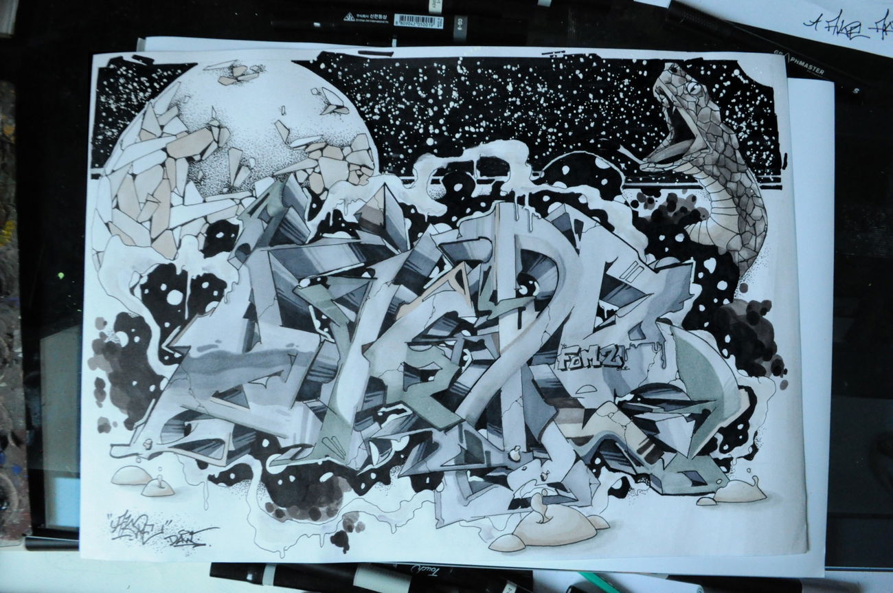 Graffiti Sketch in Kanada - Photo by Akpe - Akpe, DAW (2017)