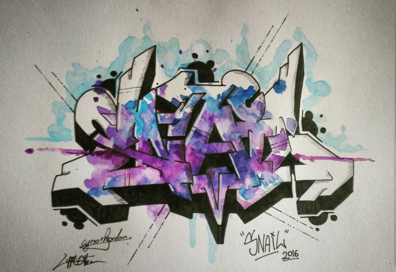 Graffiti Wall in France - Photo by AlKrow - Snail, Battle (2016)