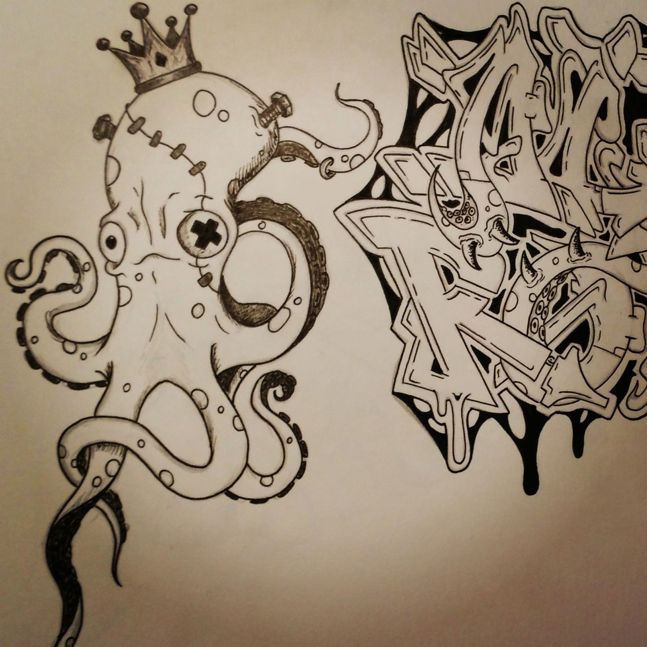 Graffiti Sketch - Photo by AlKrow