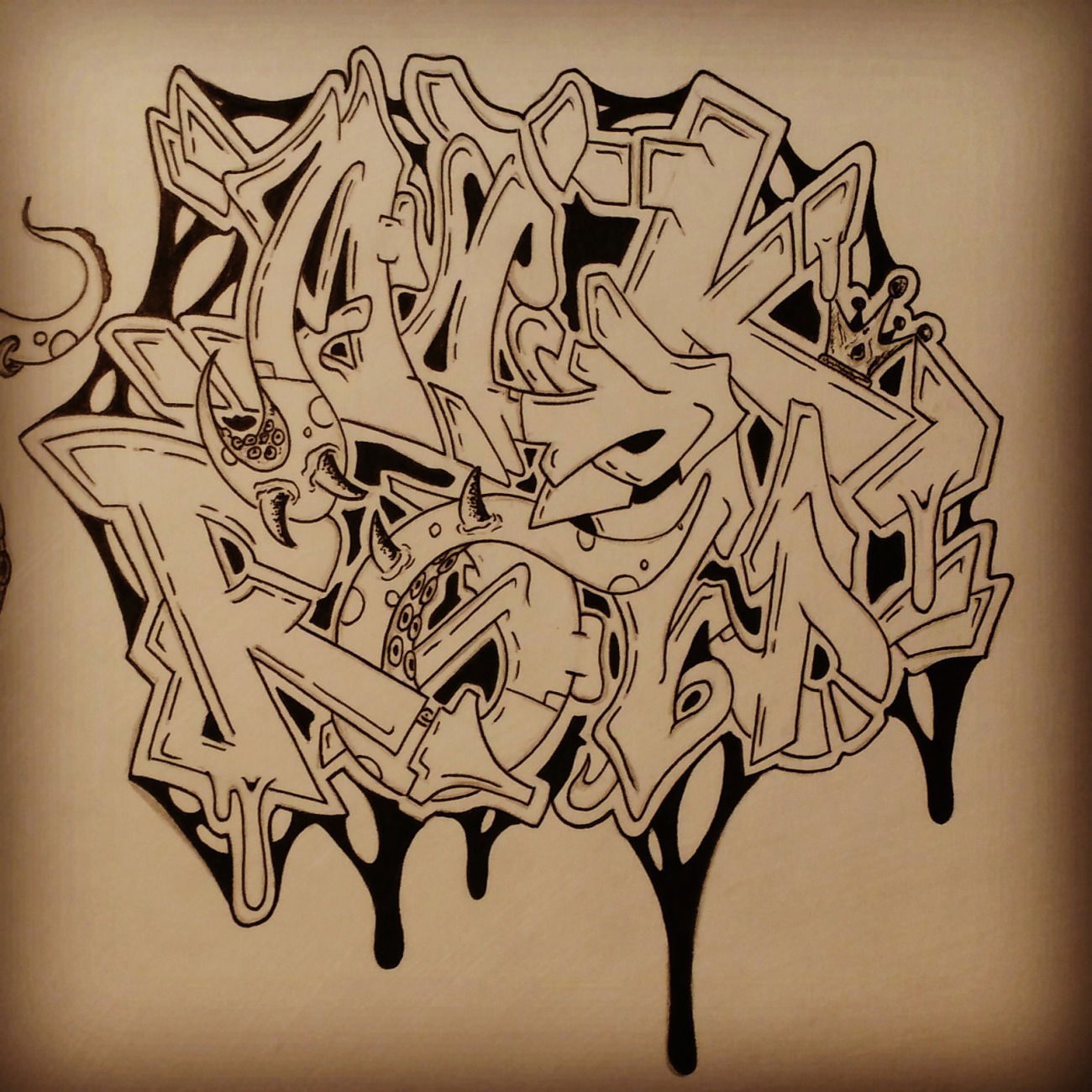 Graffiti Sketch - Photo by AlKrow