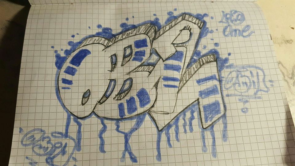 Graffiti Sketch in Albania - Photo by Albanian1s - OBIL, ALBANIAN, TAG