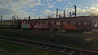 Graffiti Train in Iași - Photo by Alex1i