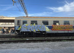 Graffiti Train in Gara bacau - Photo by Alex1i - Graffiti, straight, panel
