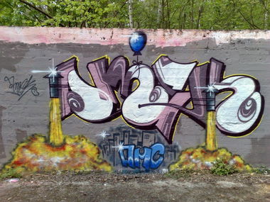 Graffiti Wall in Ludwigsfelde - Photo by Amek - Amek (2013)