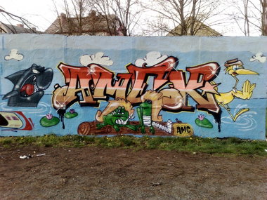 Graffiti Wall in Luckenwalde - Photo by Amek - Amek, AMC, Crazylegs (2014)