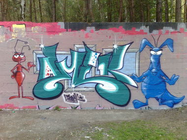Graffiti Wall in Ludwigsfelde - Photo by Amek - Amek, AMC (2014)
