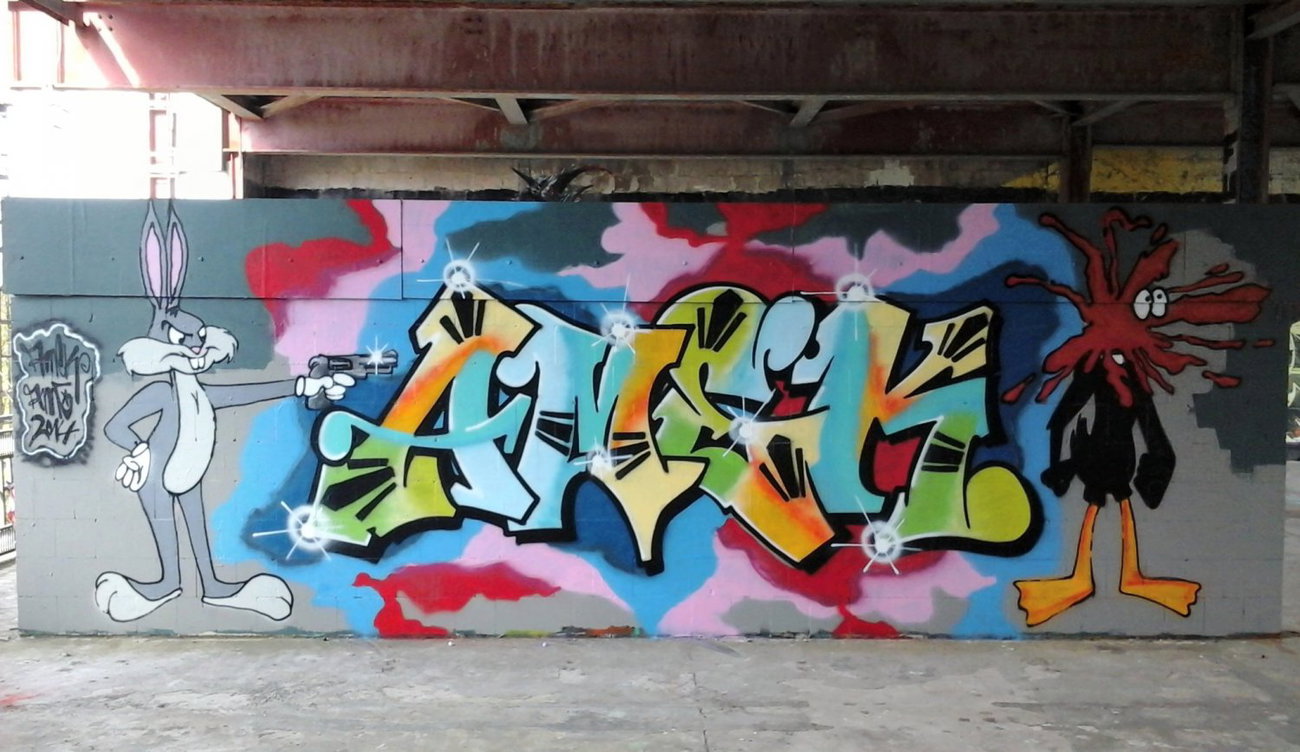 Graffiti Wall - Photo by Amek - Amek, AMC, Bugs (2014)