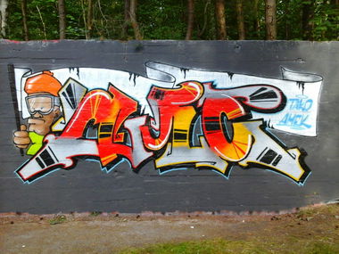 Graffiti Wall in Ludwigsfelde - Photo by Amek - Amek, AMC (2014)