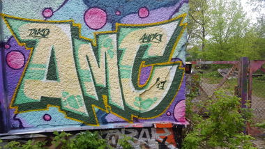 Graffiti Wall in Mellowpark  - Photo by Amek - Amek, Tako, AMC (2017)