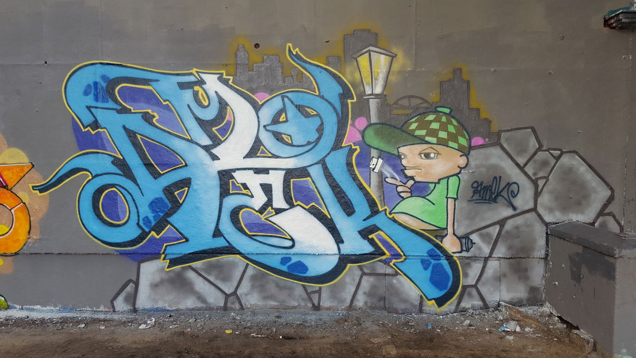 Graffiti Wall in Mellowpark  - Photo by Amek - Amek, AMC (2017)