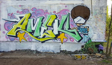 Graffiti Wall in Mellowpark  - Photo by Amek - Amek, AMC, AutoMatiCs (2018)