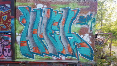 Graffiti Wall in Mellowpark berlin  - Photo by Amek - Amek, AMC (2016)