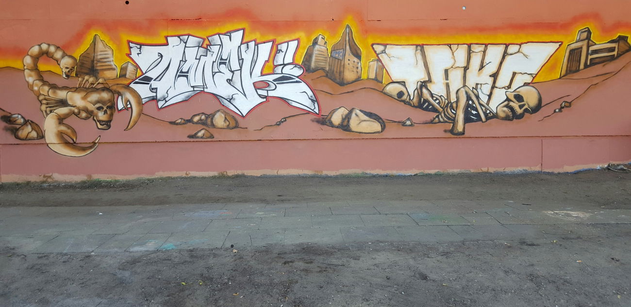 Graffiti Wall in Berlin - Photo by Amek - Amek, Tako, AMC (2016)