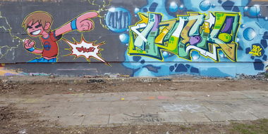 Graffiti Wall in Mellowpark  - Photo by Amek - Tako, Amek, AMC (2017)