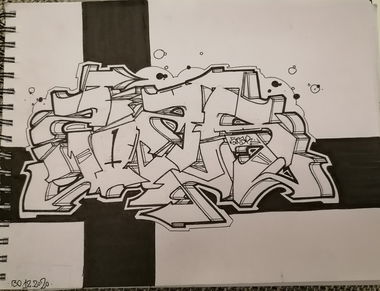 Graffiti Sketch - Photo by AmekOne - soar, zoar (2020)