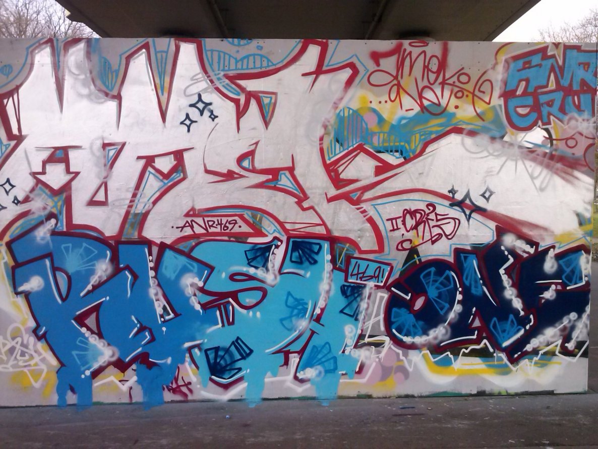 Graffiti Wall in Hamburg - Photo by AmekOne - Amek, Rush, One