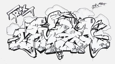 Graffiti Sketch - Photo by Amen76 - sketch, wildstyle, rfk (2017)