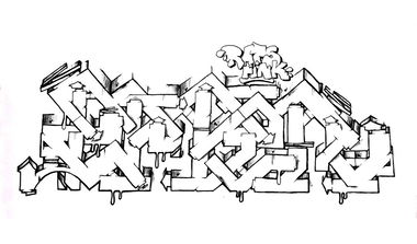 Graffiti Sketch - Photo by Amen76 - sketch, wildstyle, rfk (2016)