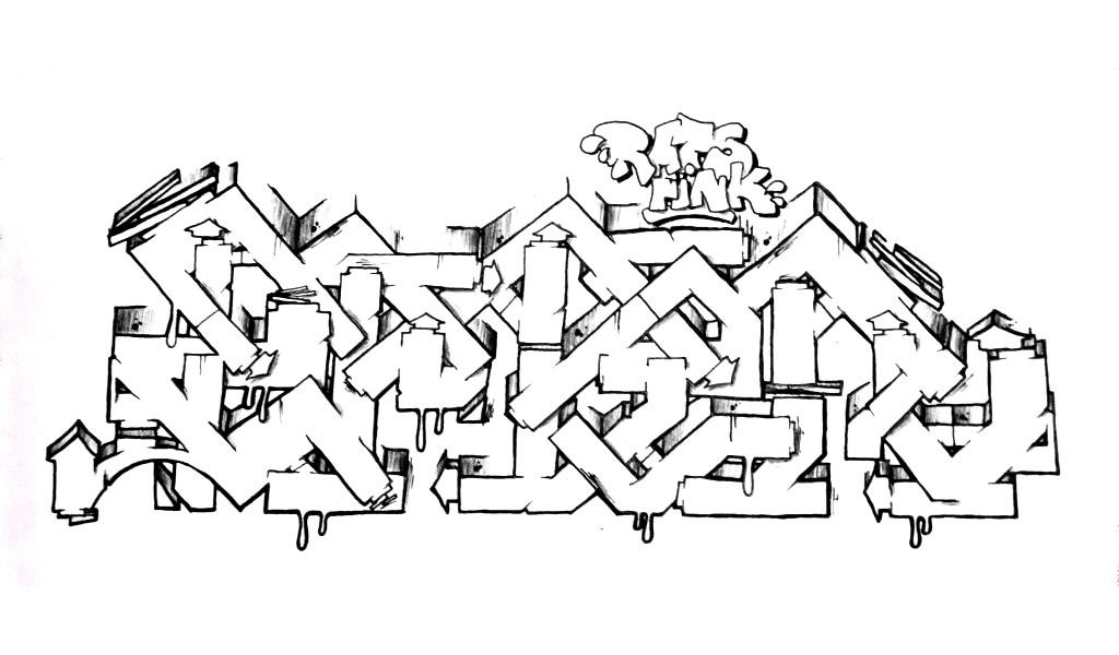 Graffiti Sketch - Photo by Amen76 - sketch, wildstyle, rfk (2016)