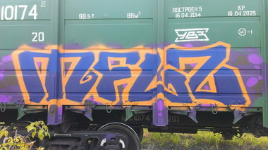 Graffiti Train - Photo by Amer_MFLS - amer, mflots, freight (2015)