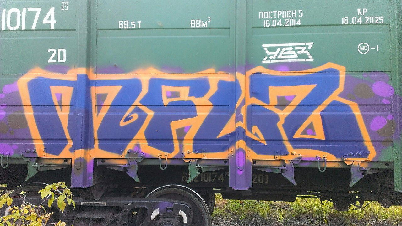 Graffiti Train - Photo by Amer_MFLS - amer, mflots, freight (2015)