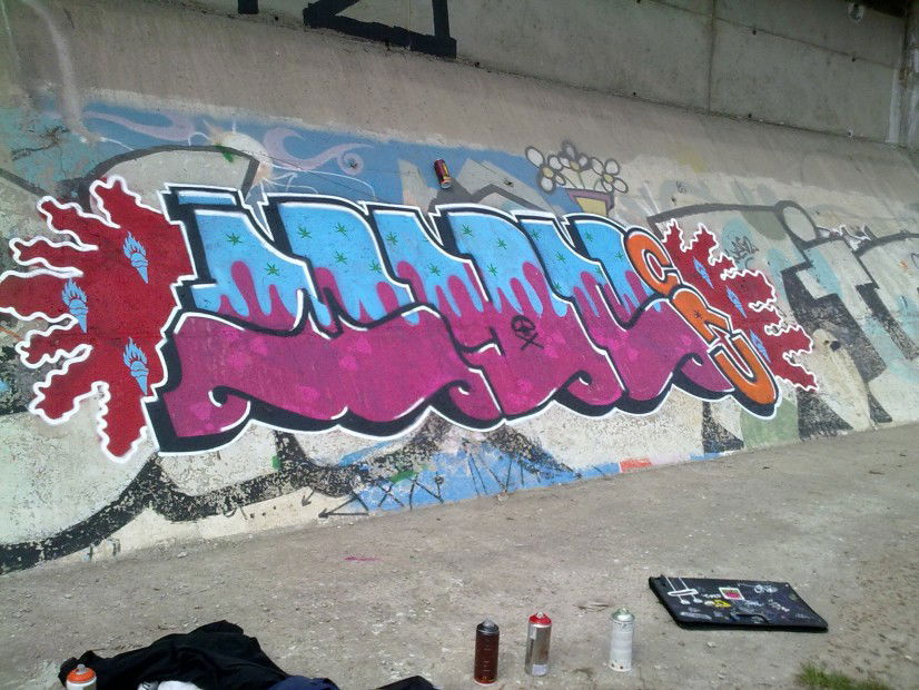 Graffiti Wall in Sofia - Photo by AmneMdns - MDNS, Amne, Baw