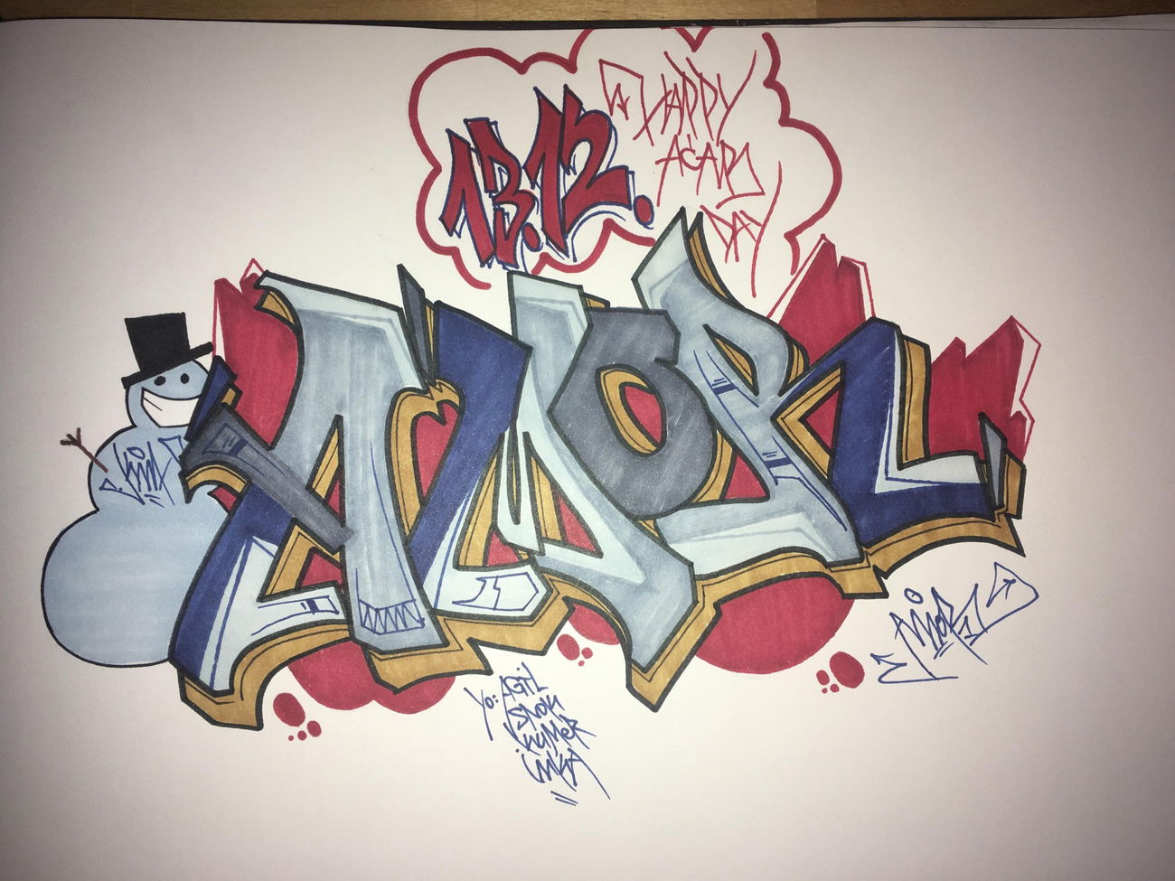 Graffiti Sketch - Photo by Amoremio - amor, kmh (2017)
