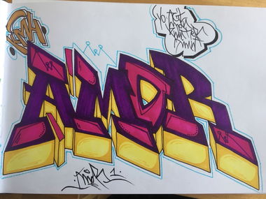 Graffiti Sketch - Photo by Amoremio - amorkmh (2018)