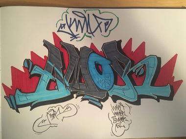 Graffiti Sketch - Photo by Amoremio - amor, kmh (2017)