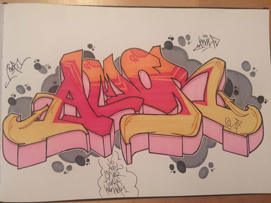 Graffiti Sketch - Photo by Amoremio - amor, kmh (2017)