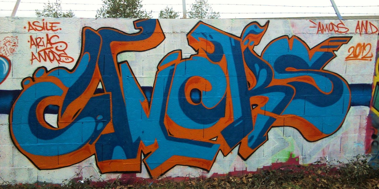 Graffiti Wall in Nantes - Photo by Amors491 - Amors, 491 (2012)