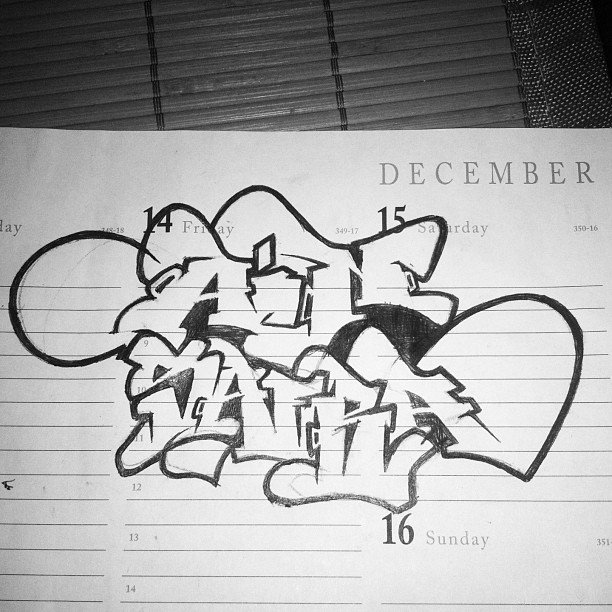 Graffiti Sketch in Wiesbaden - Photo by AndiWand - Ain, Safra, Wiesbaden (2013)