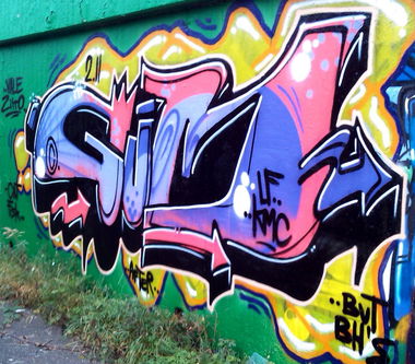 Graffiti Wall in Mainz - Photo by AndiWand - Gum, DM, LF (2012)